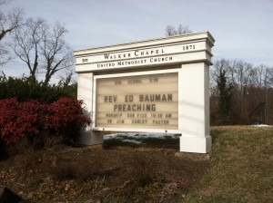 Walker Chapel front sign